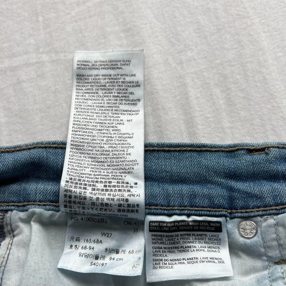 Levi's Shorts Light Blue Distressed - Size 27 - Picture 5 of 5